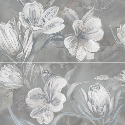 OPALE GREY FLOWER (588912003) 63*63 (3к-т) панно