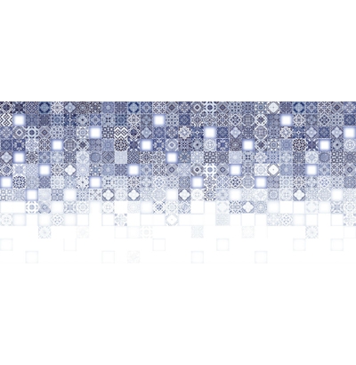 Настенная плитка Hammam рельеф многоцветный голубой (HAG451D) 20x44  