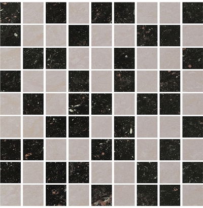 Мозаика Crystal серо-черный микс (G-600(640)/PR/m01) 300x300x10   