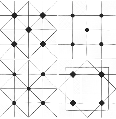 Керамогранит Домино Декор Геометрия (6032-0434) 30х60 (1,35м2 /64,8м2)  