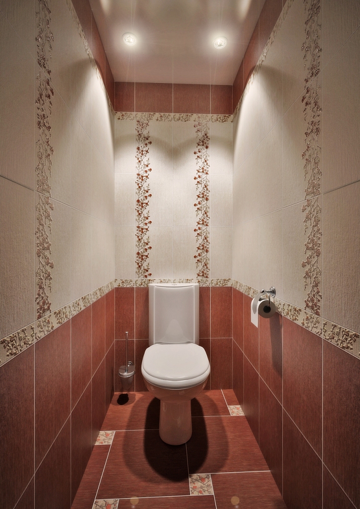 Плитка в туалет дизайн для маленькой площади реальные фото